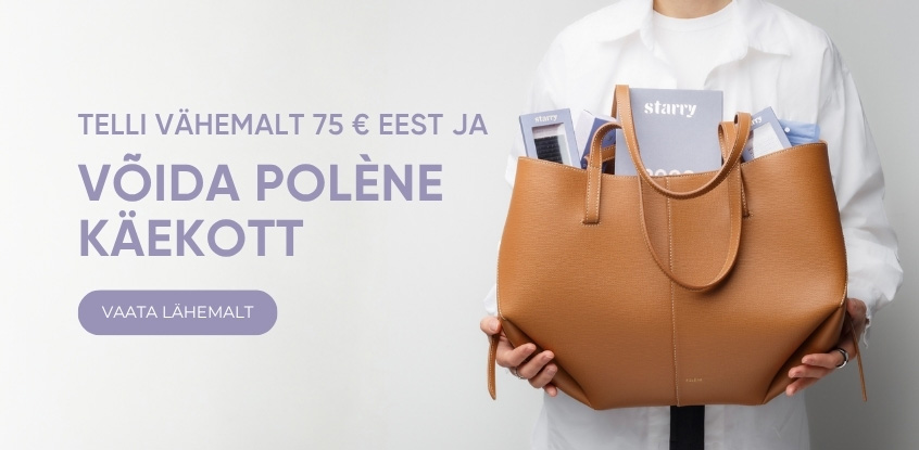 Telli vähemalt  75€ eesti ja võida käekott