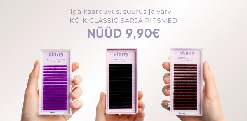 Iga kaarduvus, suurus ja värv - KÕIK CLASSIC SARJA RIPSMED nüüd 9,90€ Iga kaarduvus, suurus ja värv - KÕIK CLASSIC SARJA RIPSMED nüüd 9,90€